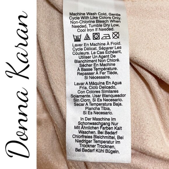 NWOT DONNA KARAN Microsuede Blush Pink Shimmer Open Waterfall Cardigan Jacket, 8 - Picture 7 of 9